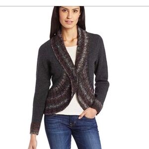 Woolrich 100% Lamb Wool Gray Cardigan Size Medium​